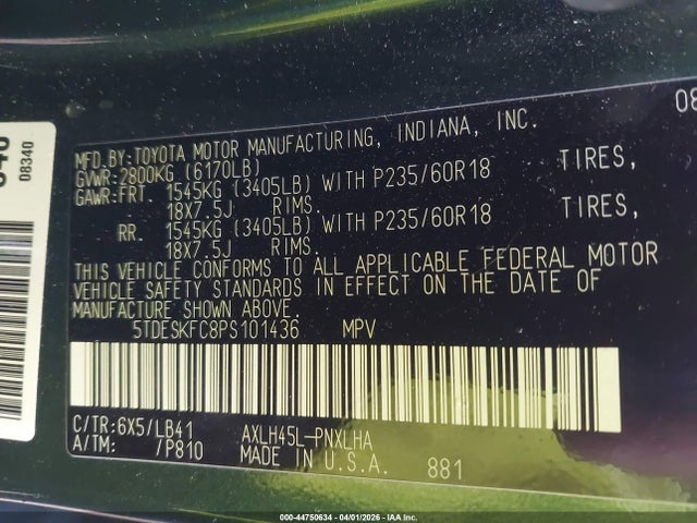 2023 TOYOTA SIENNA 5TDESKFC8PS101436 Photo 8