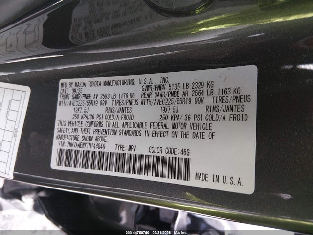 Aukcja sprzedaży 2026 Mazda Cx-50 Hybrid Premium Plus, vin: 7MMVAAEWXTN144846, numer aukcji: 44750760