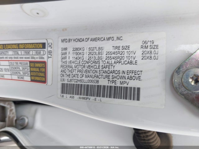 5J8TC2H60LL006538 Acura Rdx A-spec Package