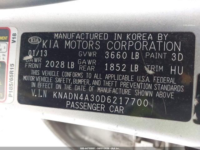 2013 KIA RIO KNADN4A30D6217700 Photo 8