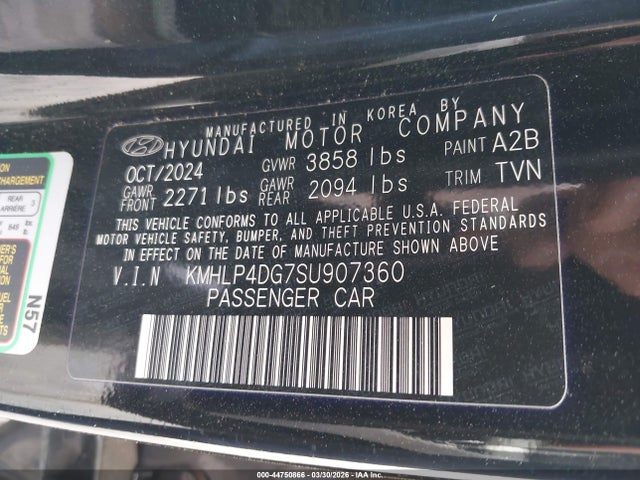 KMHLP4DG7SU907360 Hyundai Elantra Limited