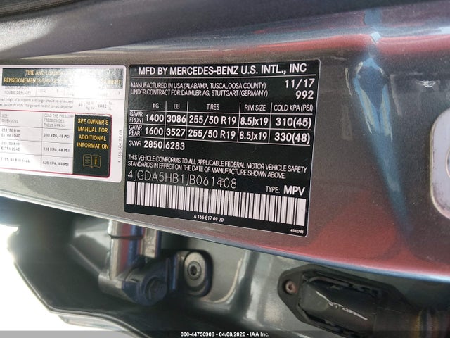 4JGDA5HB1JB061408 Mercedes-Benz Gle 350 4matic