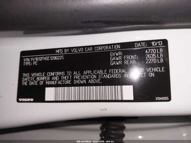 YV1612FH5E1296225 Volvo S60 T5