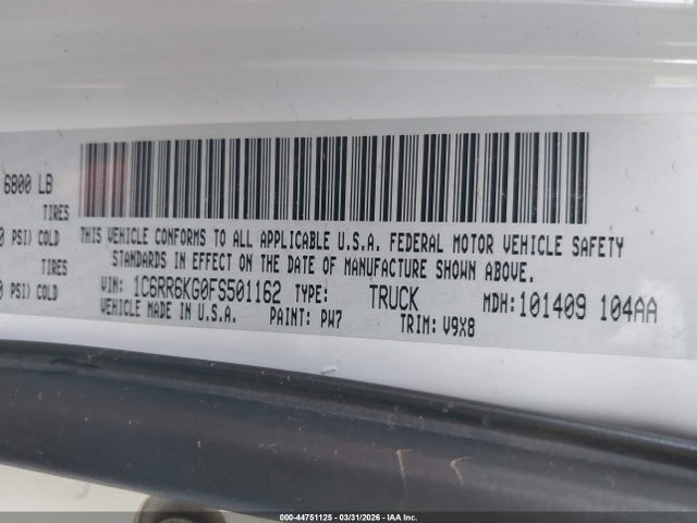 2015 RAM 1500 1C6RR6KG0FS501162 Photo 8