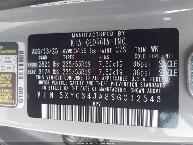 5XYC34JA8SG012543 KIA Ev6 Light Long Range