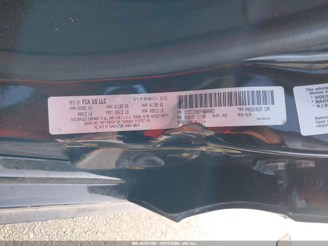 Продаж на аукціоні авто 2015 Chrysler 200 S, vin: 1C3CCCBB2FN680083, номер лоту: 44751165