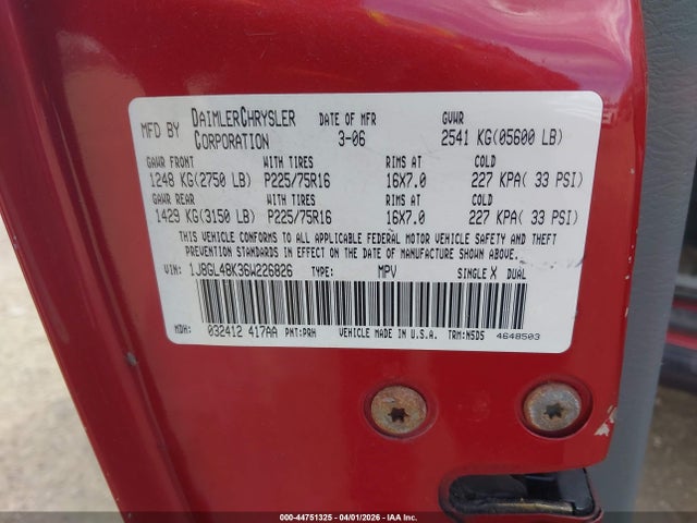 2006 JEEP LIBERTY 1J8GL48K36W226826 Photo 8