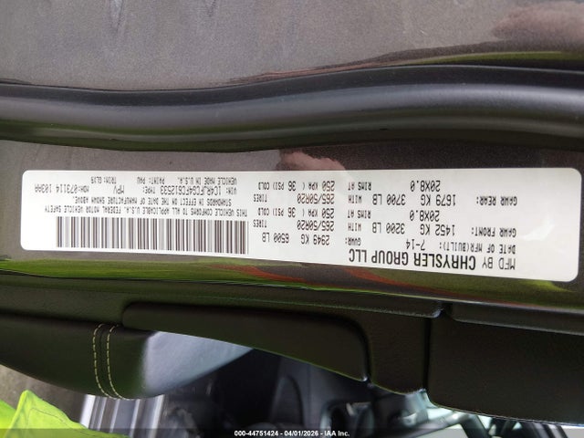 44751424 :رقم المزاد ، 1C4RJFCG4FC612533 vin ، 2015 Jeep Grand Cherokee Overland مزاد بيع