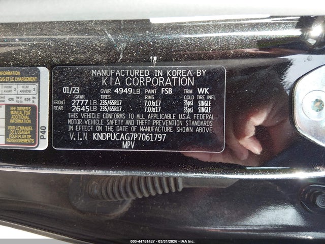 KNDPUCAG7P7061797 KIA Sportage Hybrid Lx