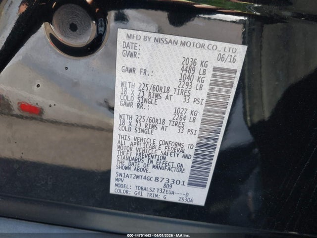 Nissan Rogue Sl 2016 5N1AT2MT4GC873301 Image 9