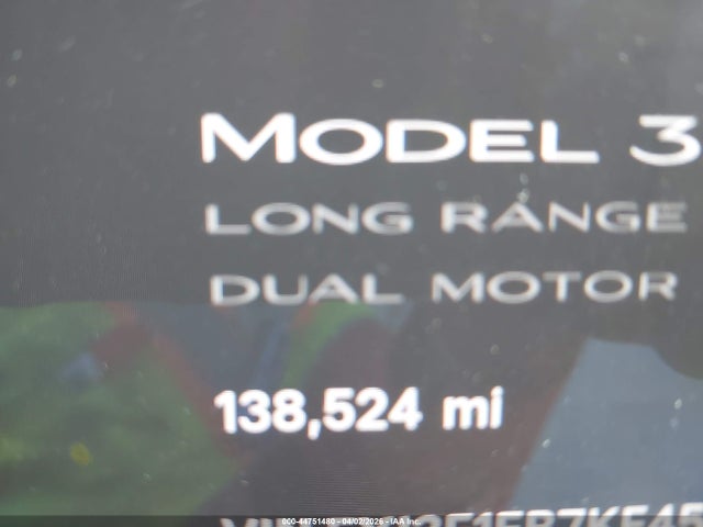 Aukcja sprzedaży 2019 Tesla Model 3 Long Range/performance, vin: 5YJ3E1EB7KF450621, numer aukcji: 44751480