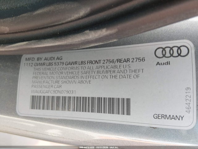 2013 AUDI A6 WAUGGAFC9DN079031 Photo 8
