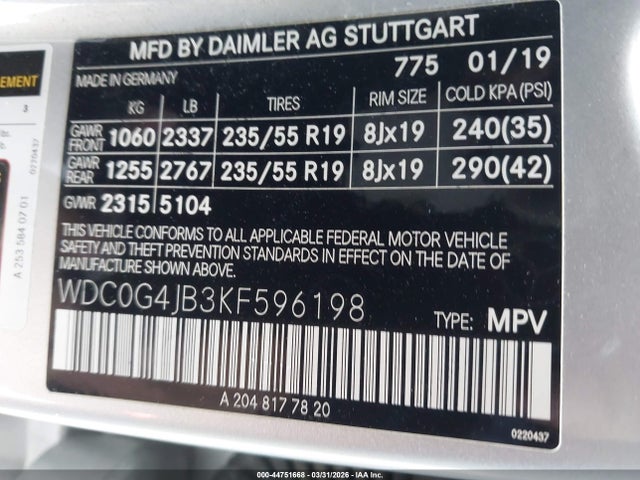 Mercedes-Benz GLC 300 2019 WDC0G4JB3KF596198 Image 9