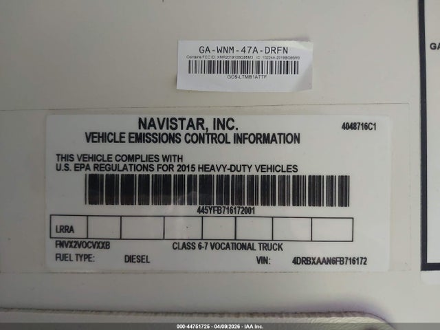 Ic Corporation 3000 Re 2015 4DRBXAAN6FB716172 Image 9