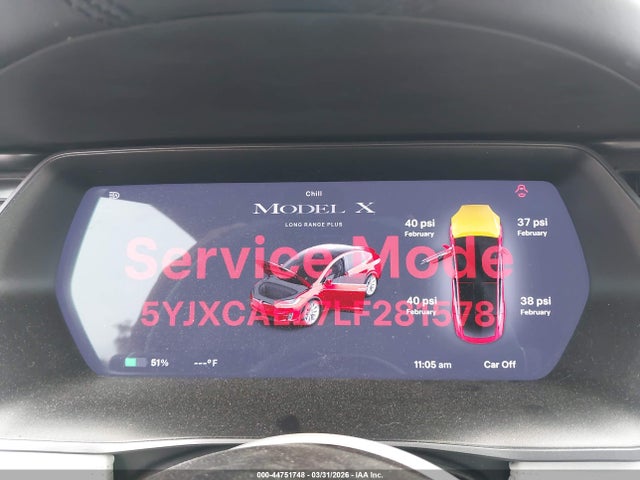 5YJXCAE27LF281578 Tesla Model X Long Range Dual Motor All-wheel Drive/long Range Plus Dual Motor All-wheel Drive