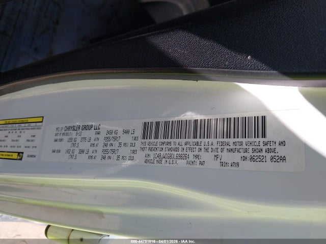 44751816 :رقم المزاد ، 1C4BJWDG8DL698264 vin ، 2013 Jeep Wrangler Unlimited Sport مزاد بيع