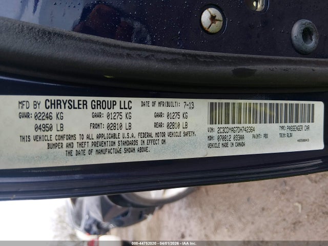 Aukcja sprzedaży 2013 Dodge Challenger Sxt Plus, vin: 2C3CDYAG7DH742364, numer aukcji: 44752020