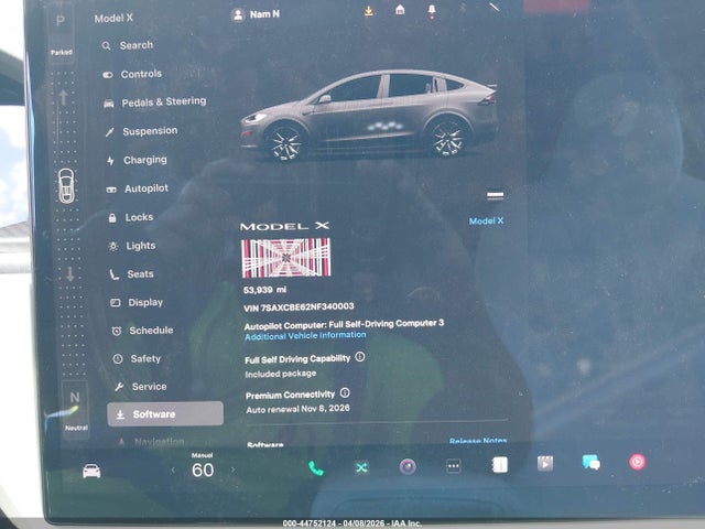 Aukcja sprzedaży 2022 Tesla Model X Plaid Tri Motor All-wheel Drive, vin: 7SAXCBE62NF340003, numer aukcji: 44752124