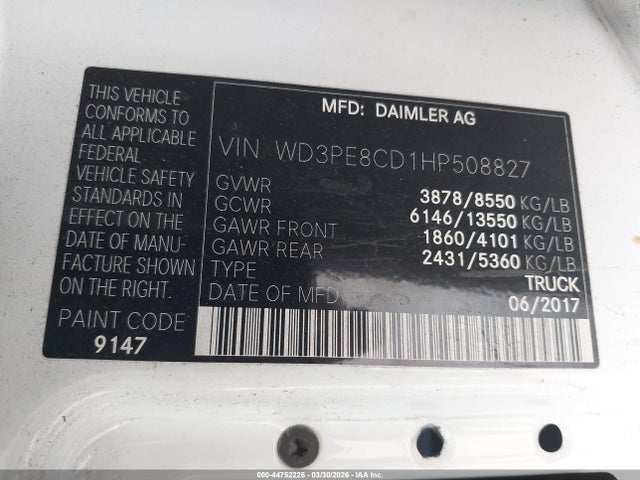 2017 MERCEDES-BENZ SPRINTER 2500 WD3PE8CD1HP508827 Photo 8