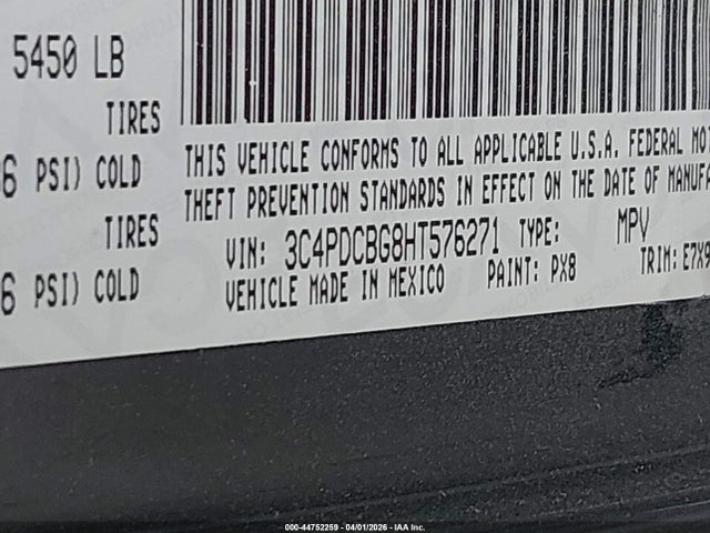 2017 DODGE JOURNEY 3C4PDCBG8HT576271 Photo 8