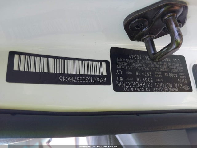 Aukcja sprzedaży 2005 Kia Sedona Ex/lx, vin: KNDUP132056716045, numer aukcji: 44752316