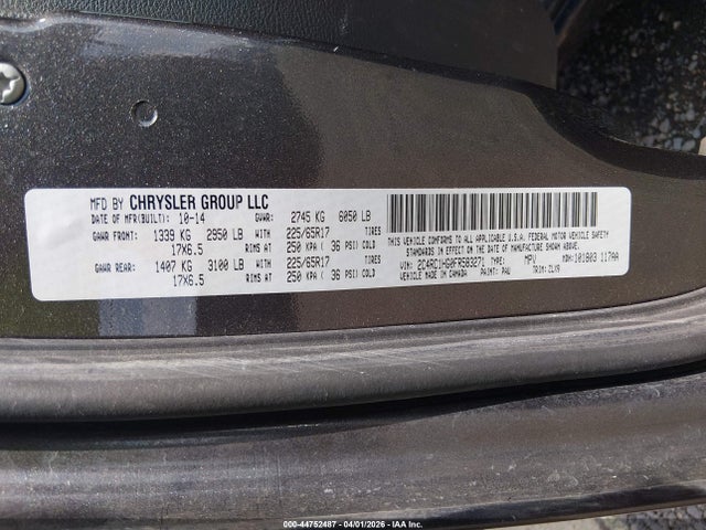 Продажа на аукционе авто 2015 Chrysler Town & Country S, vin: 2C4RC1HG0FR583271, номер лота: 44752487