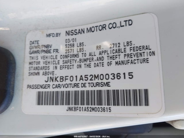 Продажа на аукционе авто 2002 Infiniti Q45 Luxury, vin: JNKBF01A52M003615, номер лота: 44752507