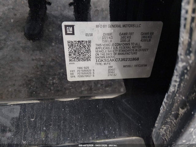 Продажа на аукционе авто 2018 Gmc Yukon Sle, vin: 1GKS1AKC7JR231868, номер лота: 44752526