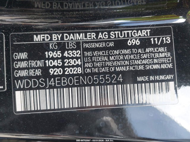 2014 MERCEDES-BENZ CLA 250 WDDSJ4EB0EN055524 Photo 8