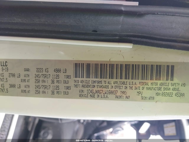Продаж на аукціоні авто 2020 Jeep Wrangler Sport S 4x4, vin: 1C4GJXAG7LW160037, номер лоту: 44752644