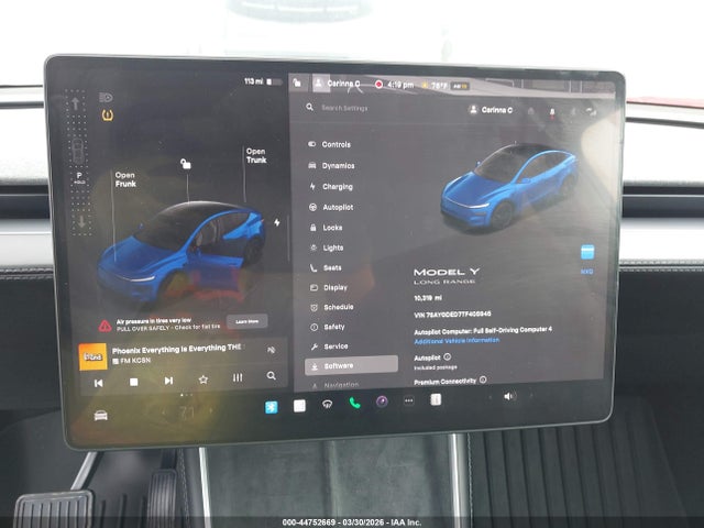7SAYGDED7TF405945 Tesla Model Y