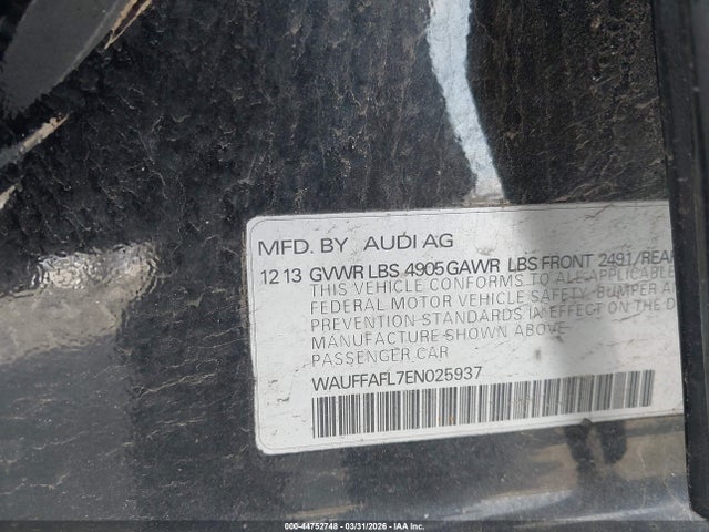 44752748 :رقم المزاد ، WAUFFAFL7EN025937 vin ، 2014 Audi A4 2.0t Premium مزاد بيع