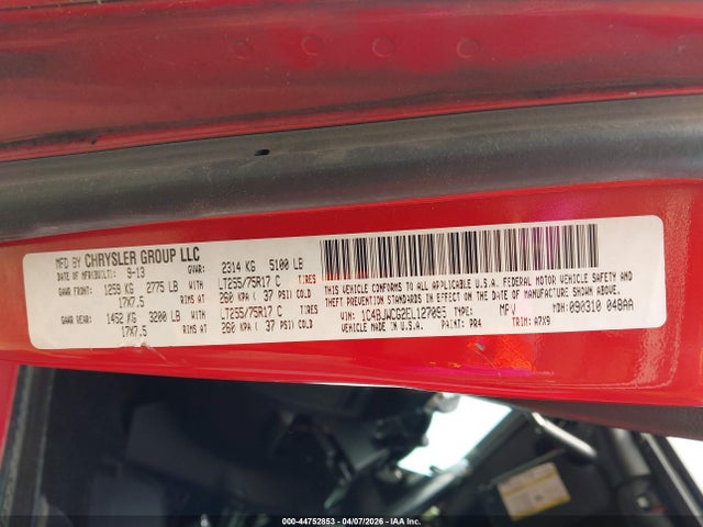2014 Jeep Wrangler Rubicon მანქანა იყიდება აუქციონზე, vin: 1C4BJWCG2EL127095, აუქციონის ნომერი: 44752853