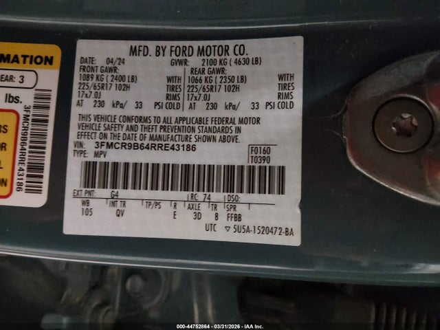 3FMCR9B64RRE43186 Ford Bronco Sport Big Bend