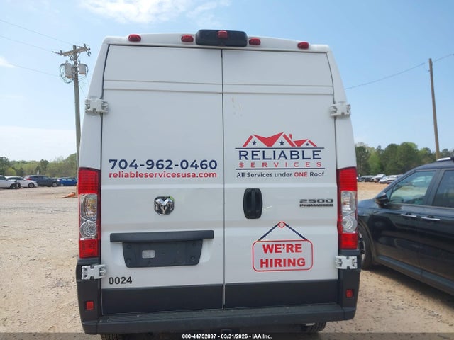 Продажа на аукционе авто 2023 Ram Promaster 2500 High Roof 159 Wb, vin: 3C6LRVDG2PE590024, номер лота: 44752897