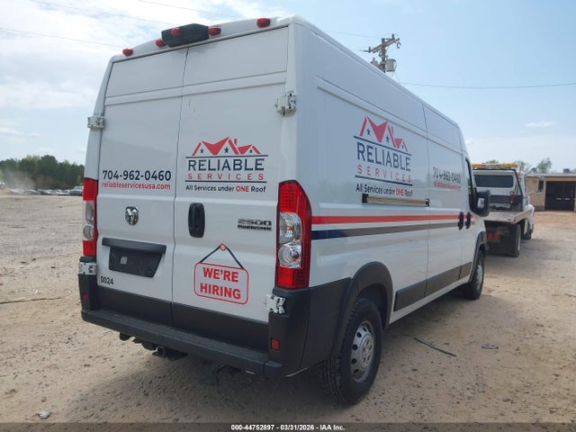 Продажа на аукционе авто 2023 Ram Promaster 2500 High Roof 159 Wb, vin: 3C6LRVDG2PE590024, номер лота: 44752897
