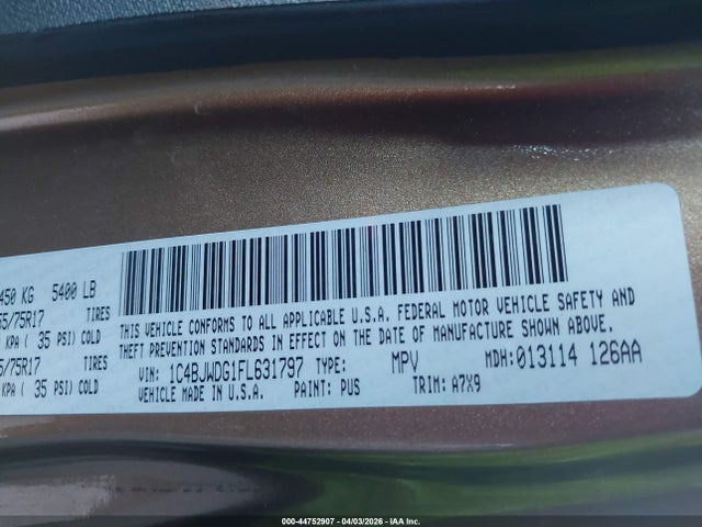 2015 JEEP WRANGLER UNLIMITED 1C4BJWDG1FL631797 Photo 8