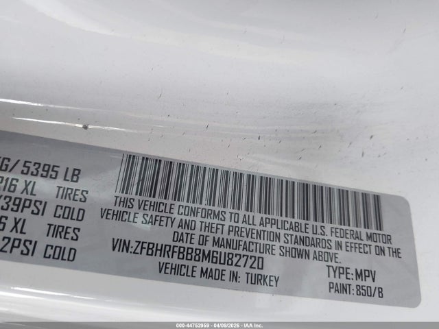 2021 Ram Promaster City Tradesman Slt მანქანა იყიდება აუქციონზე, vin: ZFBHRFBB8M6U82720, აუქციონის ნომერი: 44752959