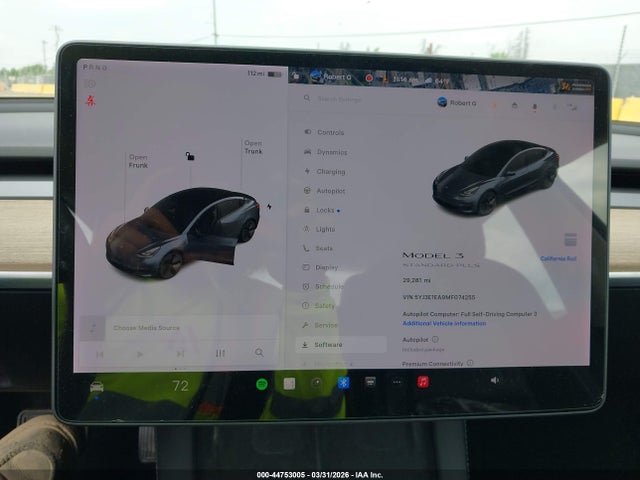 2021 TESLA MODEL 3 5YJ3E1EA9MF074255 Photo 6