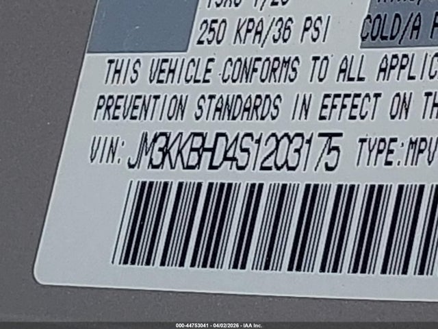44753041 :رقم المزاد ، JM3KKBHD4S1203175 vin ، 2025 Mazda Cx-90 3.3 Turbo Preferred Package مزاد بيع