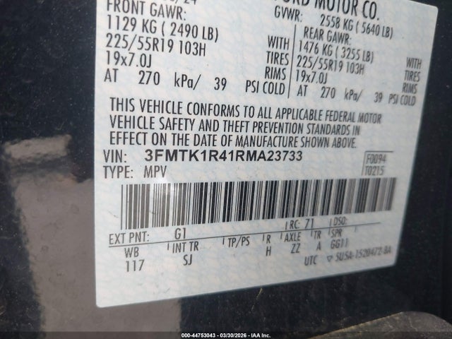 Ford Mustang Mach-e Select 2024 3FMTK1R41RMA23733 Image 9