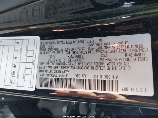Aukcja sprzedaży 2026 Mazda Cx-50 2.5 S Preferred, vin: 7MMVABBL5TN456430, numer aukcji: 44753168