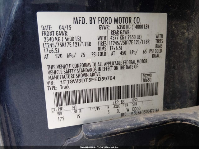 2015 FORD F-350 1FT8W3DT5FED59704 Photo 8