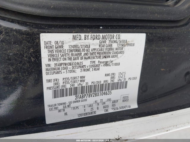 2011 FORD CROWN VICTORIA 2FABP7BV2BX104635 Photo 8