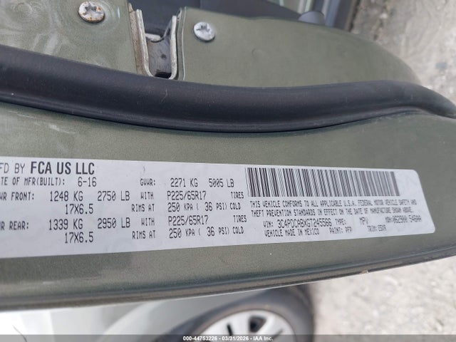 Aukcja sprzedaży 2016 Dodge Journey Se, vin: 3C4PDCABXGT245566, numer aukcji: 44753226