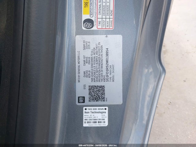 Продаж на аукціоні авто 2021 Chevrolet Camaro Rwd  2lt, vin: 1G1FD1RS2M0138954, номер лоту: 44753254