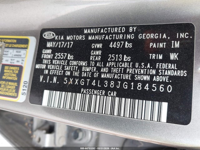 2018 KIA OPTIMA 5XXGT4L38JG184560 Photo 8