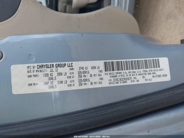 2013 CHRYSLER TOWN & COUNTRY 2C4RC1BG2DR503670 Photo 8