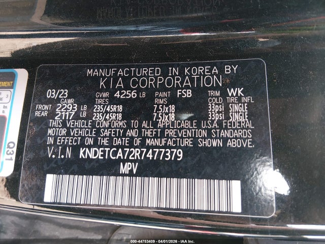 Продажа на аукционе авто 2024 Kia Seltos Sx Turbo, vin: KNDETCA72R7477379, номер лота: 44753409