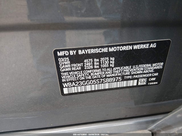 2025 Bmw 228 Gran Coupe Xdrive მანქანა იყიდება აუქციონზე, vin: WBA23GG05S7S88975, აუქციონის ნომერი: 44753680